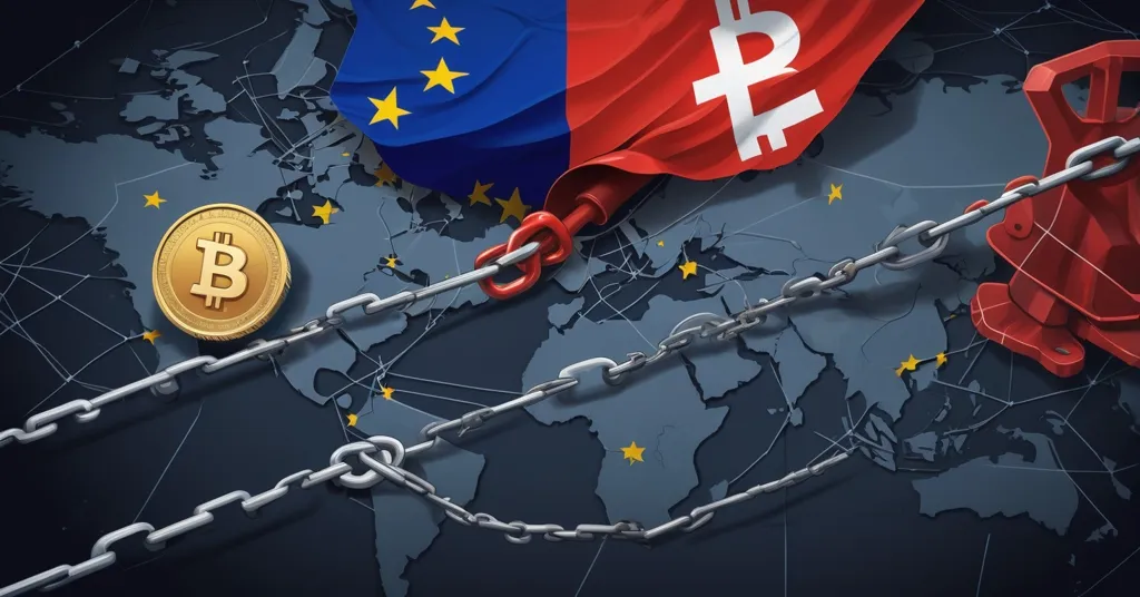 EU Sanctions Russia’s Crypto Rails, Digital Ruble, and A7A5 Network
