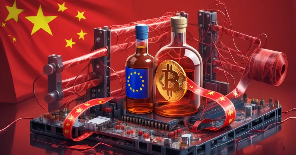 China-EU Cognac Tariffs Threaten Bitcoin Mining via Supply Chain Risks
